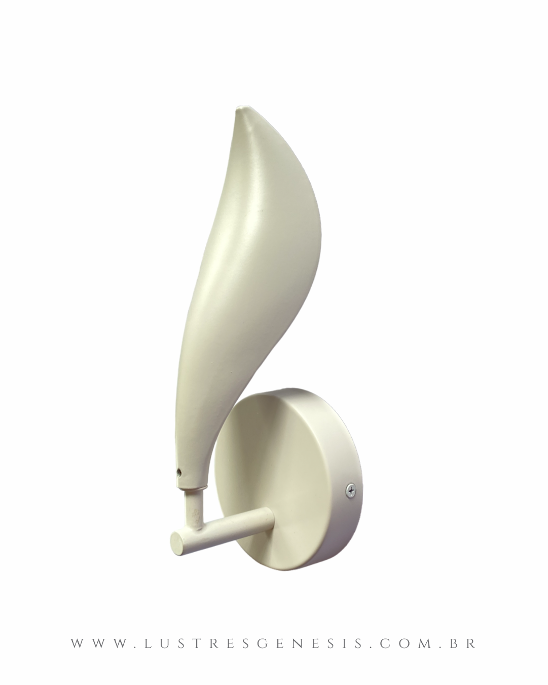 Arandela Moderna de LED Ark branca, modelo BL001WBK, ideal para quarto, cabeceira de cama, lavabo e hall de entrada. Lustres Genesis loja online de Lustres e Iluminação Decorativa